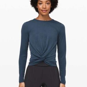 lululemon athletica Navy Long Sleeve Twist Tee